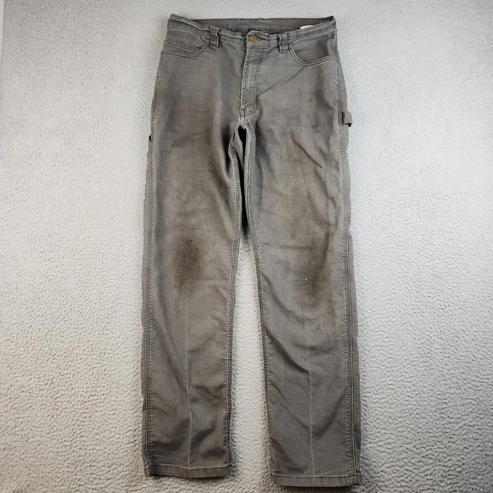Green Carpenter Straight Leg Garage‎ Pants Size 32x32 Destroyed Work Lightweight